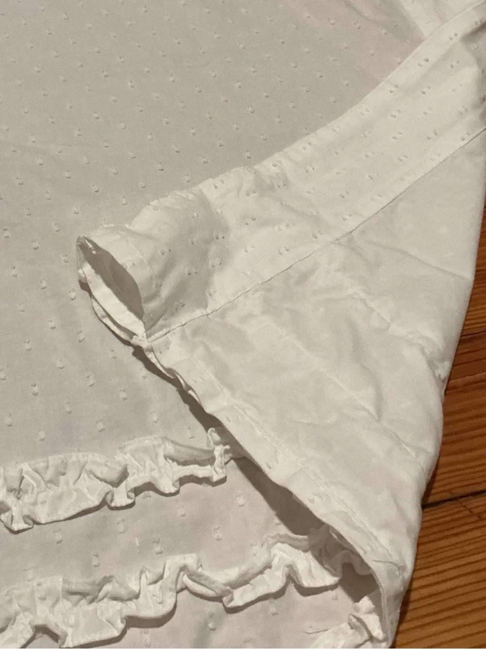 Simply Shabby Chic Crisp White Dotted Swiss Panel